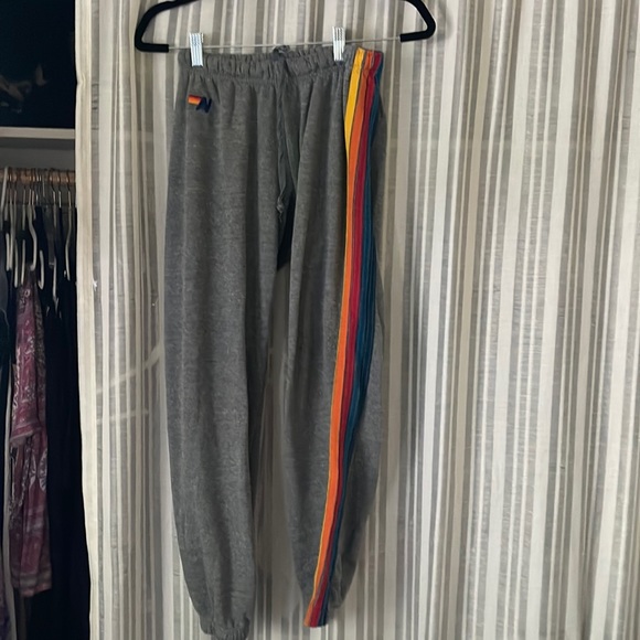 Aviator Nation Pants - Aviator Nation 5 stripe sweatpants size small GUC minor normal piling throughout